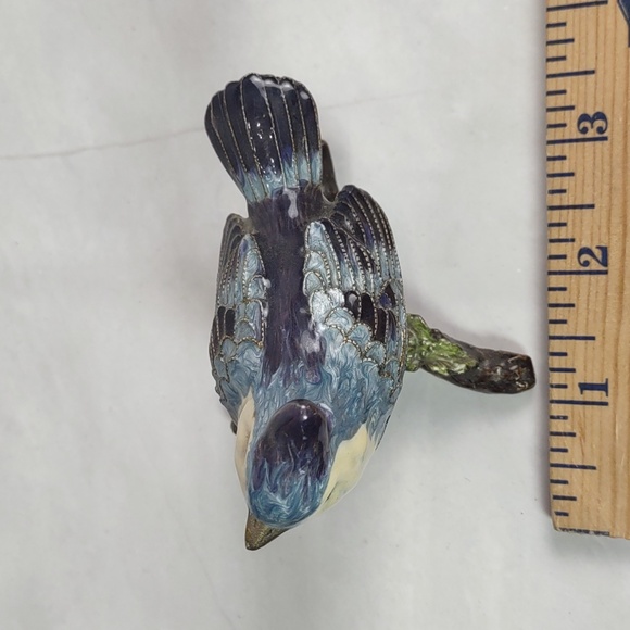 Enamel Blue Jay Trinket Box - Picture 7 of 7